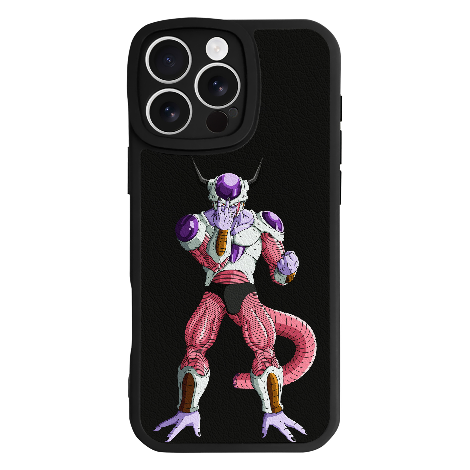（画像用） ドラゴンボール フリーザ DRAGON BALL Frieza 【iPhone 16シリーズ対応】シリコンスマホケース（レザー調） 材質：シリコン